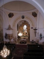 Interiér kostela v Lanžhotě