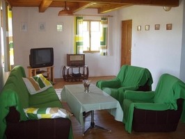 Ubytování na Dílech - obývací pokoj