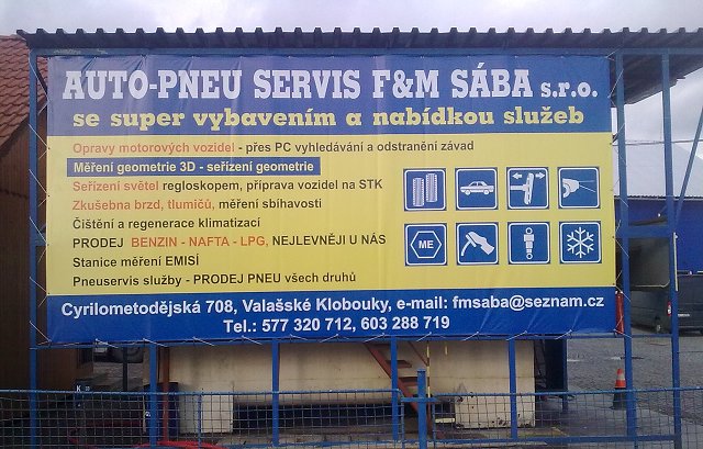 Autoopravna F &amp; M Sába s. r. o.