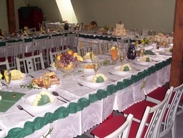 velký sál - svatební tabule