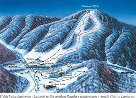 Mapa ski areálu