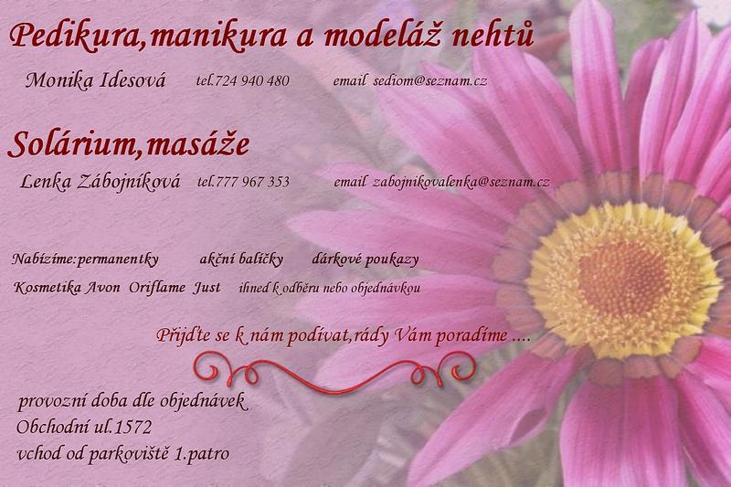 Pedikúra, manikúra a modeláž nehtů
